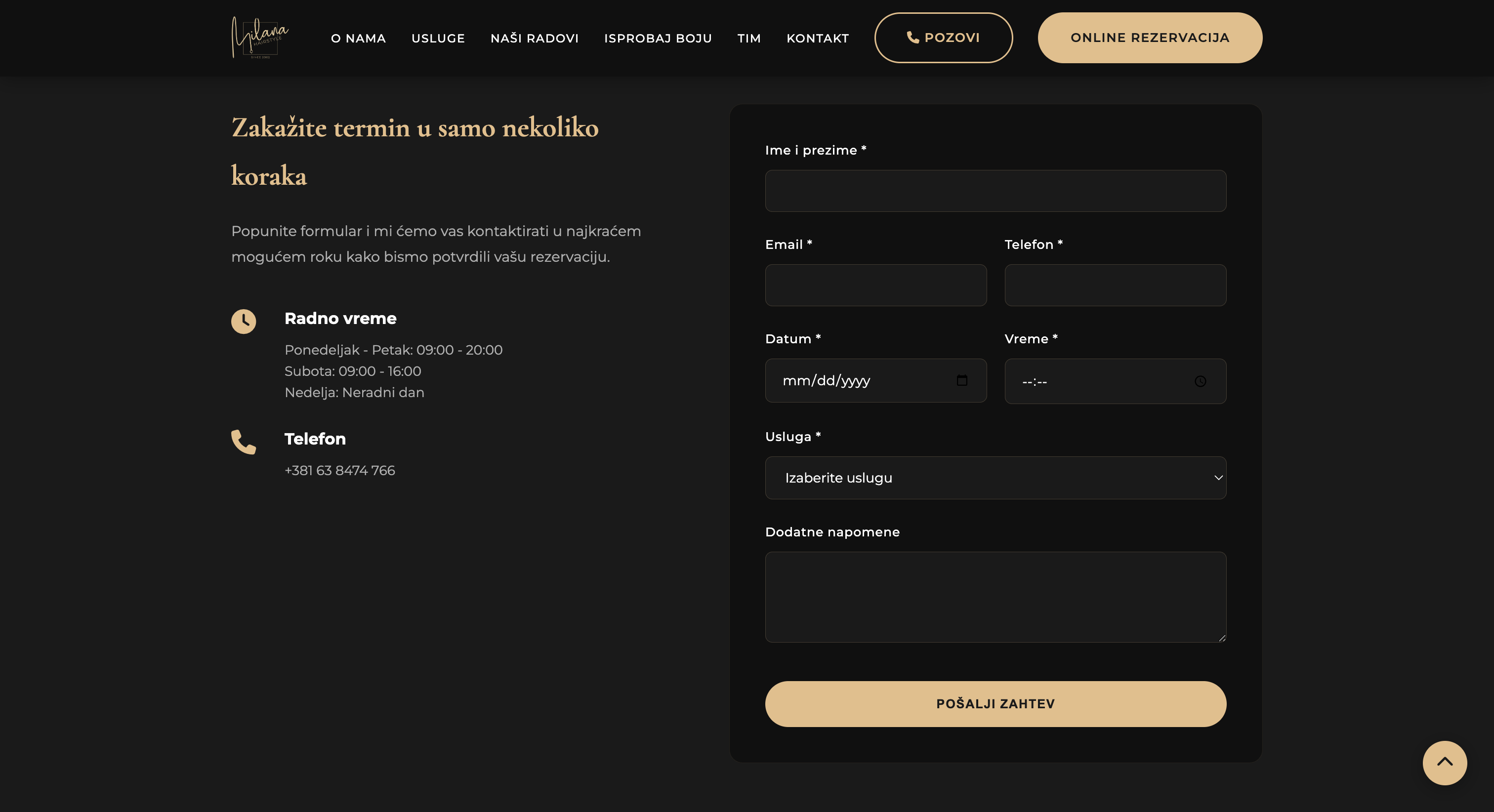 Milana — Booking