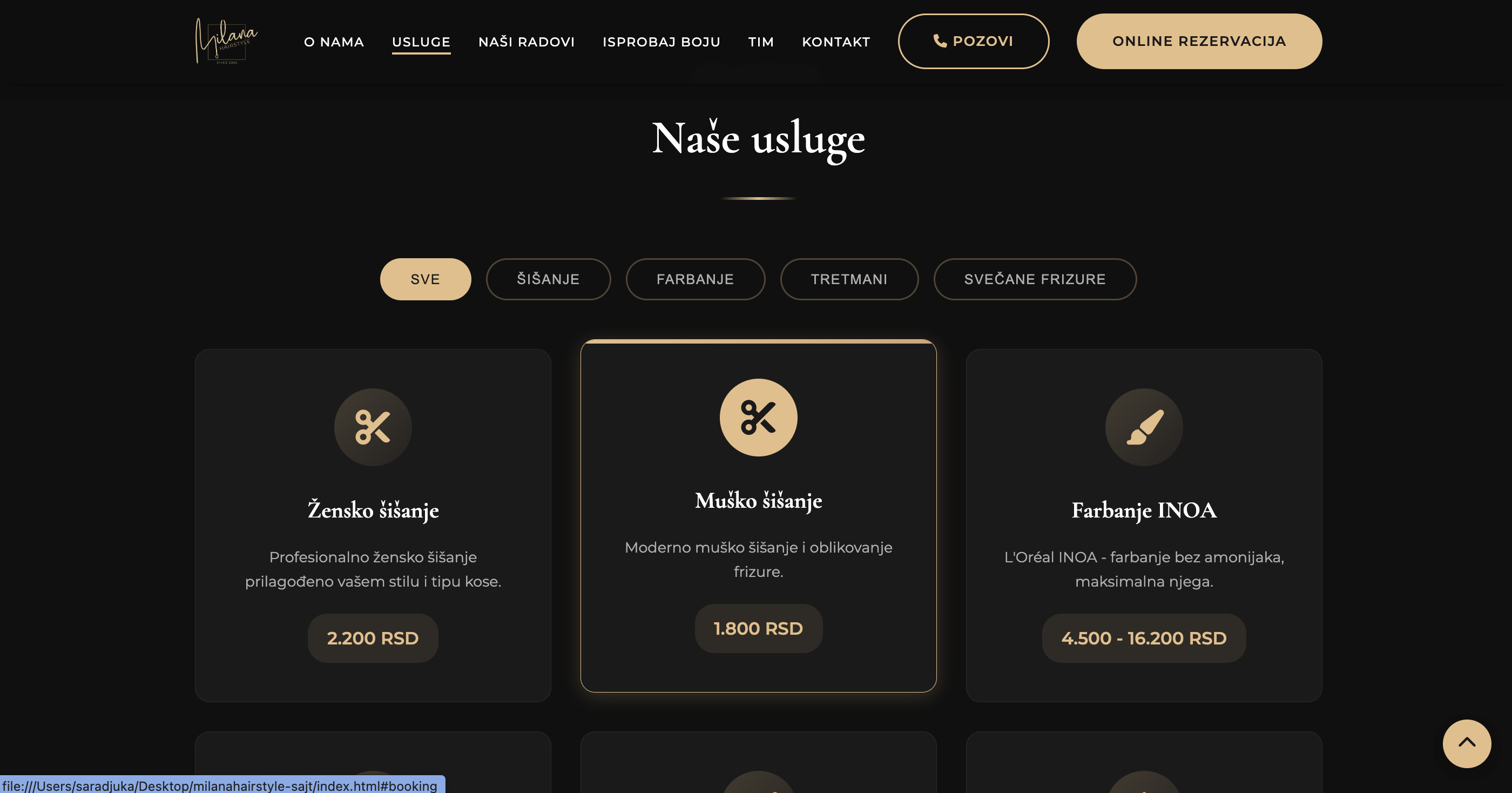 Milana — Services